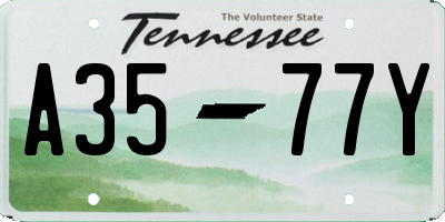 TN license plate A3577Y