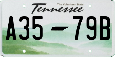 TN license plate A3579B