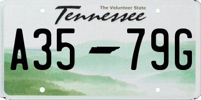 TN license plate A3579G