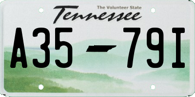 TN license plate A3579I