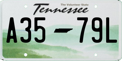 TN license plate A3579L