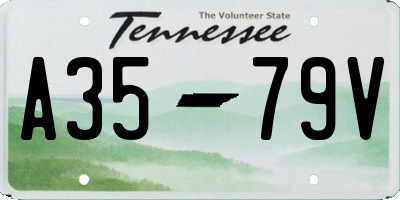 TN license plate A3579V