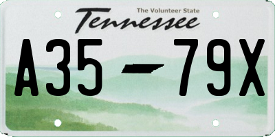 TN license plate A3579X