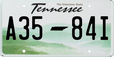 TN license plate A3584I