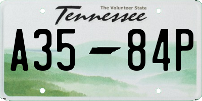 TN license plate A3584P