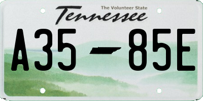 TN license plate A3585E