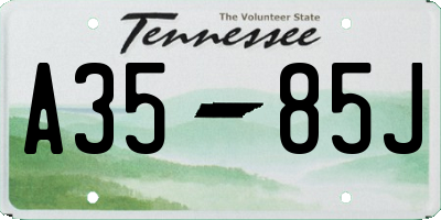 TN license plate A3585J