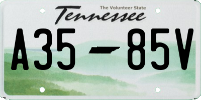 TN license plate A3585V