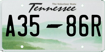 TN license plate A3586R