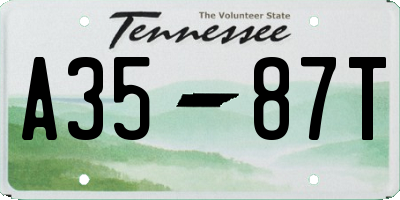 TN license plate A3587T