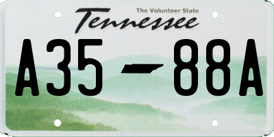 TN license plate A3588A