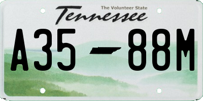 TN license plate A3588M