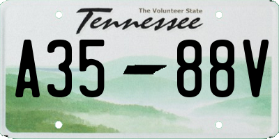 TN license plate A3588V
