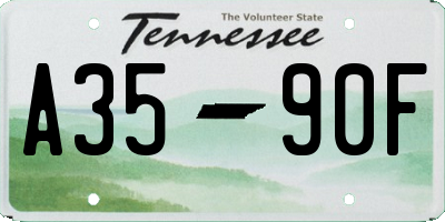 TN license plate A3590F