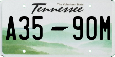 TN license plate A3590M