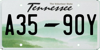 TN license plate A3590Y