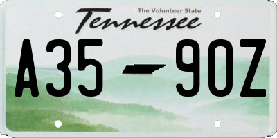 TN license plate A3590Z