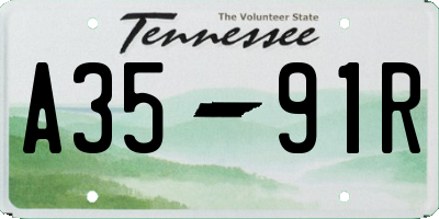 TN license plate A3591R
