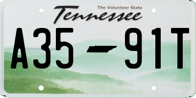 TN license plate A3591T