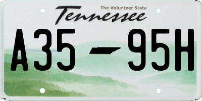 TN license plate A3595H