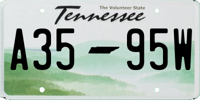 TN license plate A3595W
