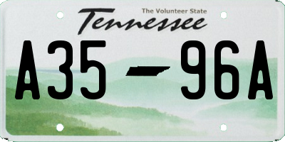 TN license plate A3596A