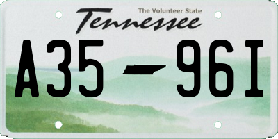 TN license plate A3596I