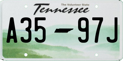 TN license plate A3597J