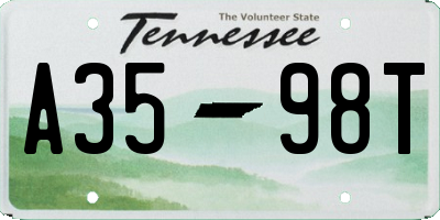 TN license plate A3598T