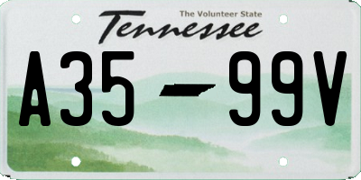 TN license plate A3599V