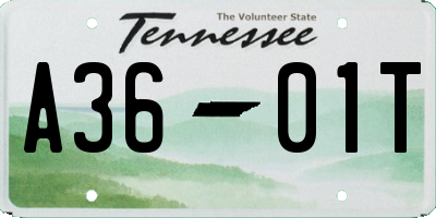TN license plate A3601T