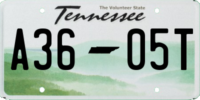 TN license plate A3605T