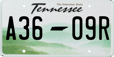 TN license plate A3609R