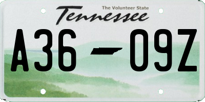 TN license plate A3609Z