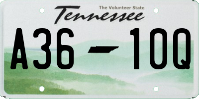 TN license plate A3610Q