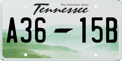 TN license plate A3615B