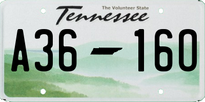 TN license plate A3616O