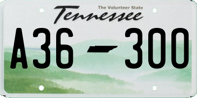 TN license plate A3630O