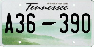 TN license plate A3639O