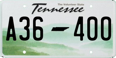 TN license plate A3640O