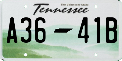 TN license plate A3641B