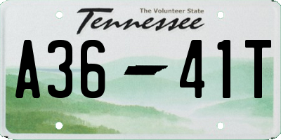 TN license plate A3641T