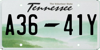 TN license plate A3641Y