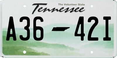 TN license plate A3642I