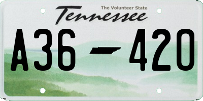 TN license plate A3642O