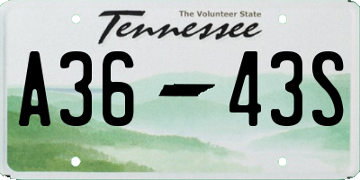 TN license plate A3643S