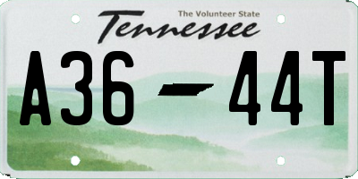 TN license plate A3644T