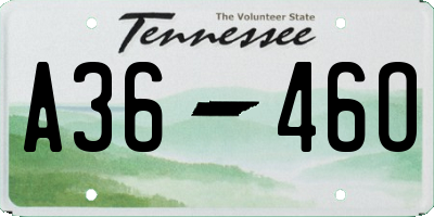 TN license plate A3646O