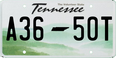 TN license plate A3650T
