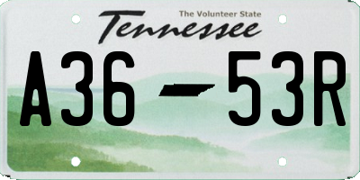 TN license plate A3653R